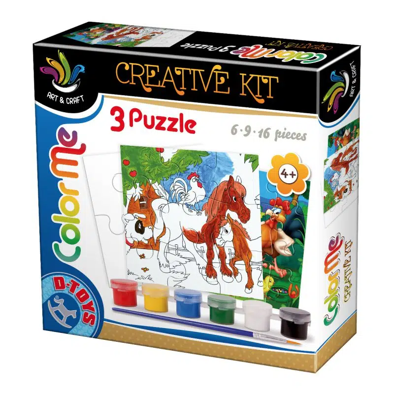 Joc Creativ 3 Puzzle - Color Me-0