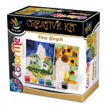 Joc Creativ - Color Me Canvas - Van Gogh - The Church at Auvers - Sunflowers-0