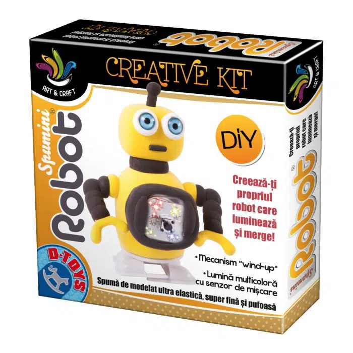 Joc Creativ - Spumini Robot - Galben-0