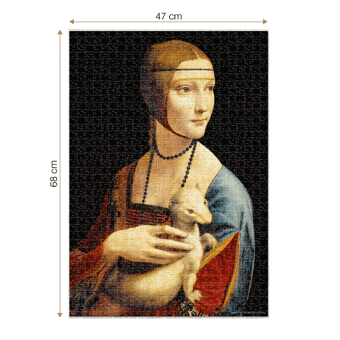 Puzzle adulti 1000 piese Lady with an Ermine/Dama cu hermină - 1000 Piese-34250