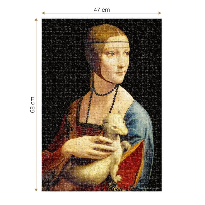 Puzzle adulti 1000 piese Lady with an Ermine/Dama cu hermină - 1000 Piese-34250