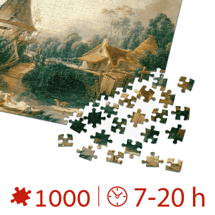Puzzle adulți François Boucher - Landscape near Beauvais - 1000 Piese-34183