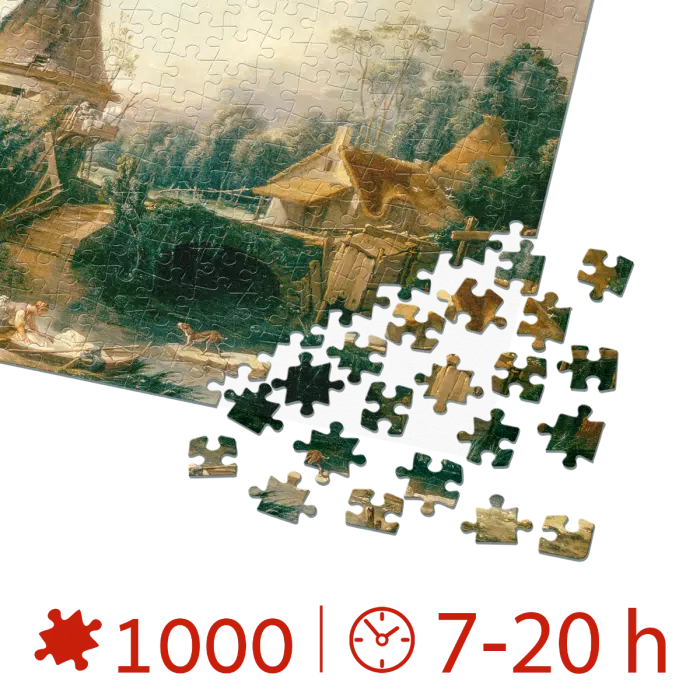 Puzzle adulți François Boucher - Landscape near Beauvais - 1000 Piese-34183