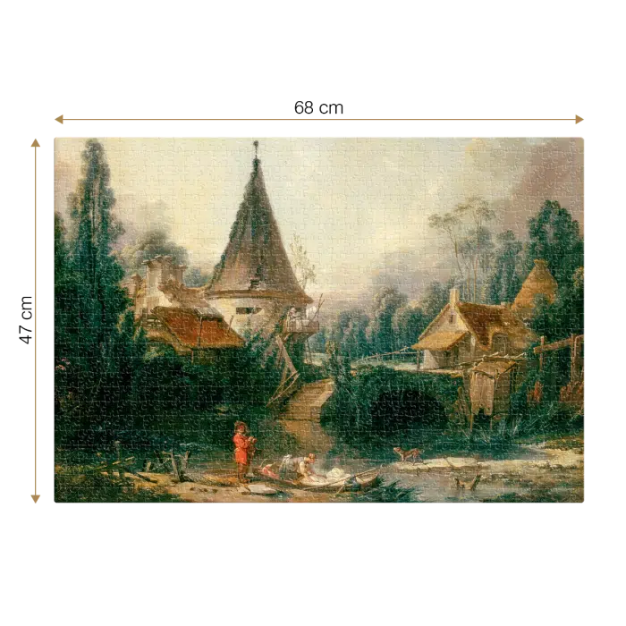 Puzzle adulți François Boucher - Landscape near Beauvais - 1000 Piese-34184