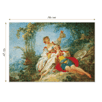 Puzzle adulți Jean-Honoré Fragonard - Happy Lovers/Iubiți fericiți - 1000 Piese-34332