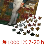 Puzzle adulți Jacques-Louis David - The Emperor Napoleon in his Study at the Tuileries - 1000 piese-34339