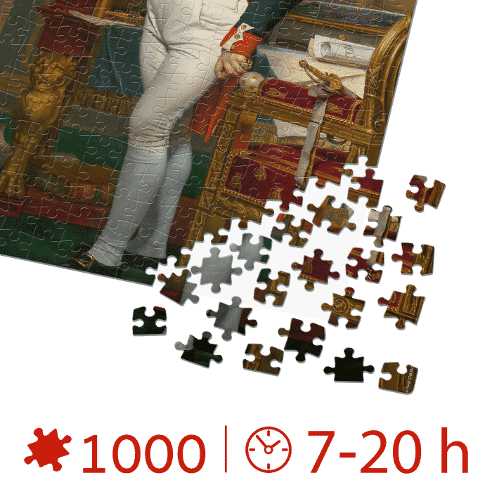 Puzzle adulți Jacques-Louis David - The Emperor Napoleon in his Study at the Tuileries - 1000 piese-34339