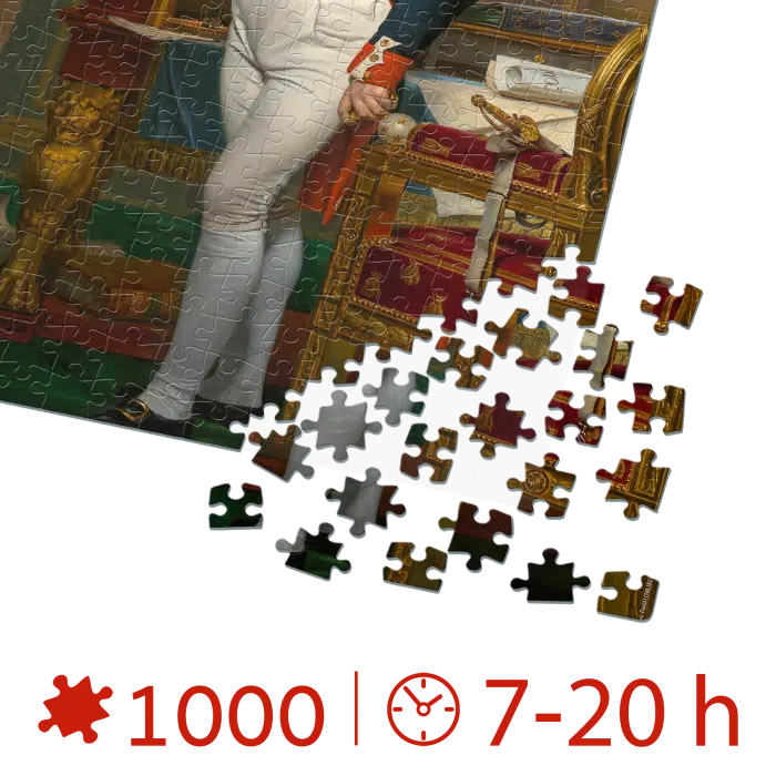 Puzzle adulți Jacques-Louis David - The Emperor Napoleon in his Study at the Tuileries - 1000 piese-34339