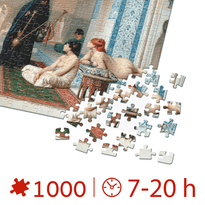 Puzzle adulti 1000 piese Jean-Léon Gérôme - Pool in a Harem-34889