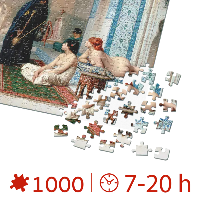 Puzzle adulti 1000 piese Jean-Léon Gérôme - Pool in a Harem-34889