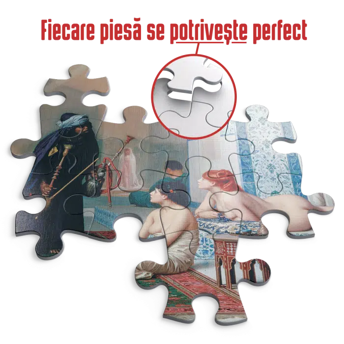 Puzzle adulti 1000 piese Jean-Léon Gérôme - Pool in a Harem-34890