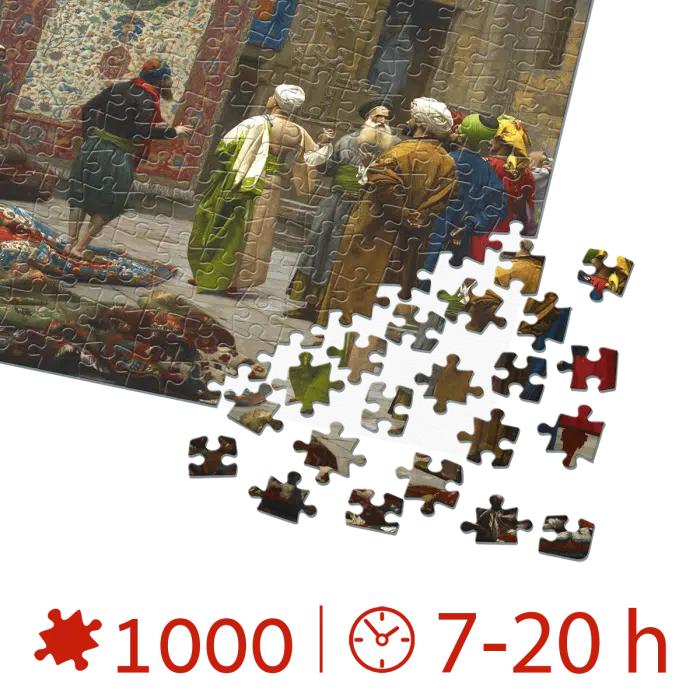 Puzzle adulti 1000 piese Jean-Léon Gérôme - Carpet Merchant in Cairo-34907