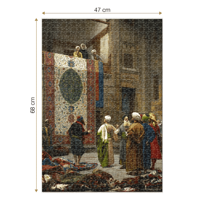 Puzzle adulti 1000 piese Jean-Léon Gérôme - Carpet Merchant in Cairo-34910