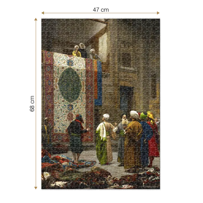 Puzzle adulti 1000 piese Jean-Léon Gérôme - Carpet Merchant in Cairo-34910