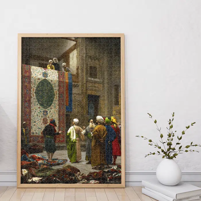 Puzzle adulti 1000 piese Jean-Léon Gérôme - Carpet Merchant in Cairo-34911