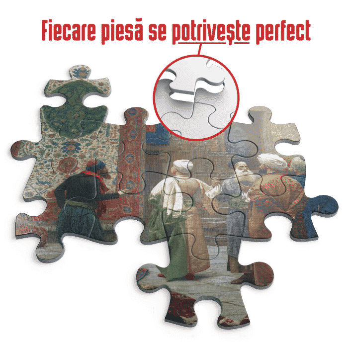 Puzzle adulti 1000 piese Jean-Léon Gérôme - Carpet Merchant in Cairo-34908