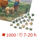 Puzzle adulti 1000 piese Julien Dupré - The Shepherdess with her Flock -34643