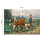 Puzzle adulti 1000 piese Julien Dupré - The Shepherdess with her Flock -34646