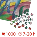 Puzzle adulti 1000 piese Franz Marc - Blue Horse/Cal albastru-35662