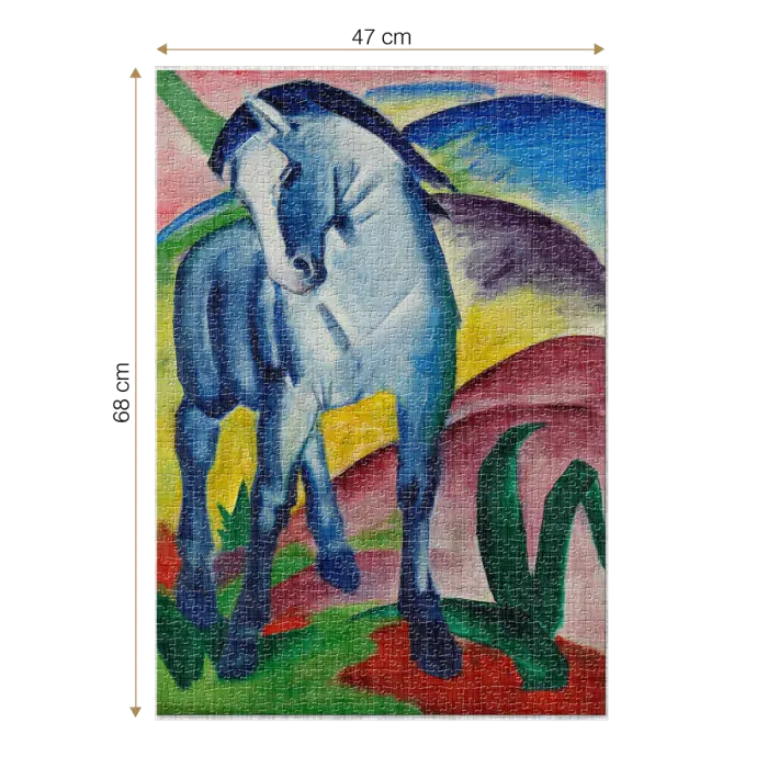 Puzzle adulti 1000 piese Franz Marc - Blue Horse/Cal albastru-35665