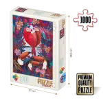 Puzzle adulți 1000 piese Kürti Andrea - Tropical - Păsări exotice-0