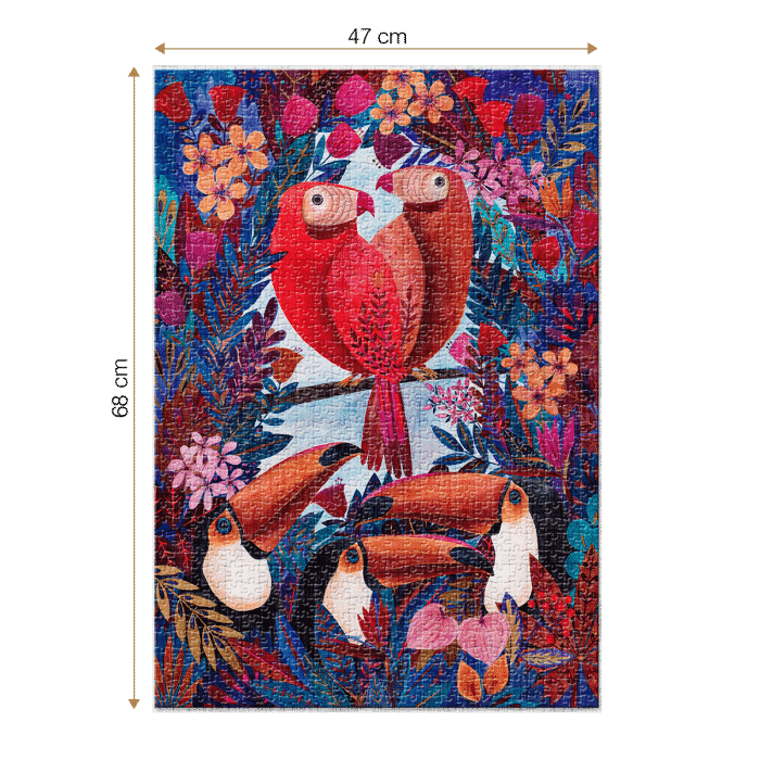 Puzzle adulți 1000 piese Kürti Andrea - Tropical - Păsări exotice-34749