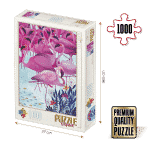 Puzzle adulți 1000 piese Kürti Andrea - Tropical - Flamingo -0
