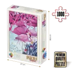 Puzzle adulți 1000 piese Kürti Andrea - Tropical - Flamingo -0