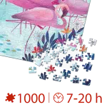 Puzzle adulți 1000 piese Kürti Andrea - Tropical - Flamingo -34752