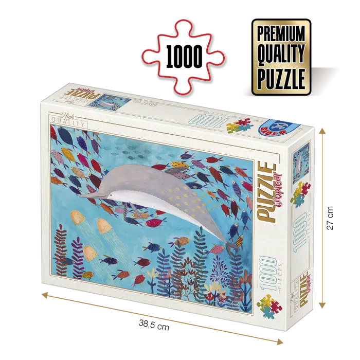 Puzzle adulți 1000 piese Kürti Andrea - Tropical - Pești exotici -0