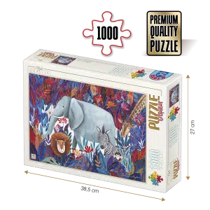 Puzzle adulți 1000 piese Kürti Andrea - Tropical - Animale exotice-0