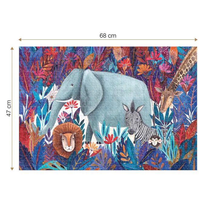Puzzle adulți 1000 piese Kürti Andrea - Tropical - Animale exotice-34788