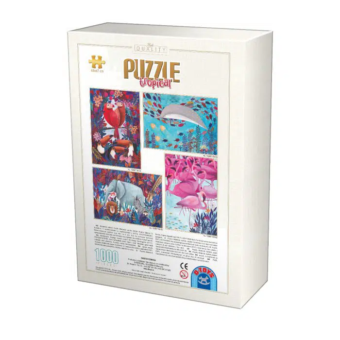 Puzzle adulți 1000 piese Kürti Andrea - Tropical - Păsări exotice-25484