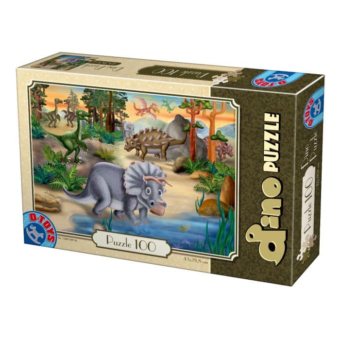 Puzzle - Dinozauri - 100 Piese - 1-0