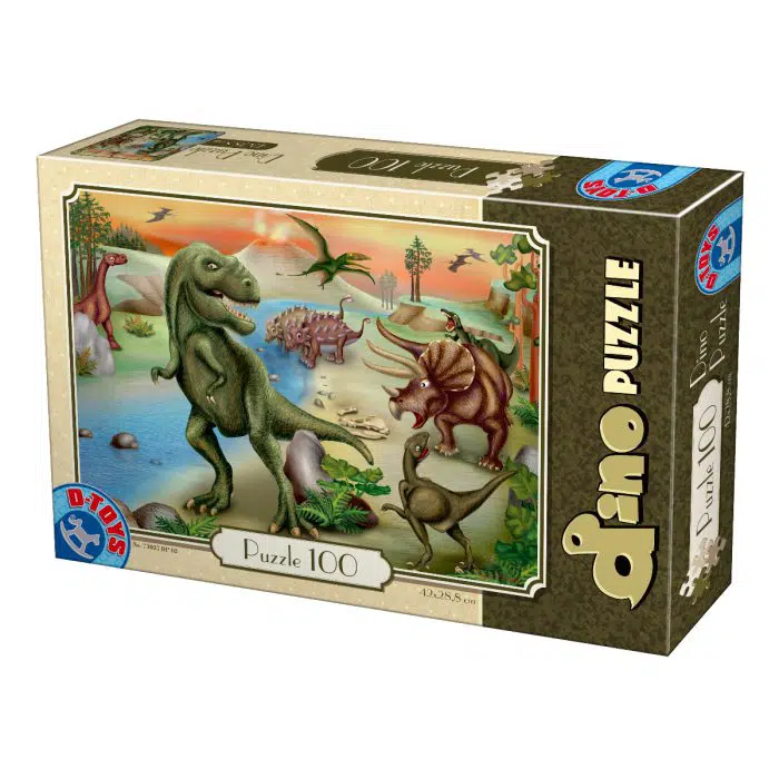 Puzzle - Dinozauri - 100 Piese - 2-0