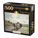 Mini Puzzle - Grigorescu - Car cu Boi - 500 Piese-0