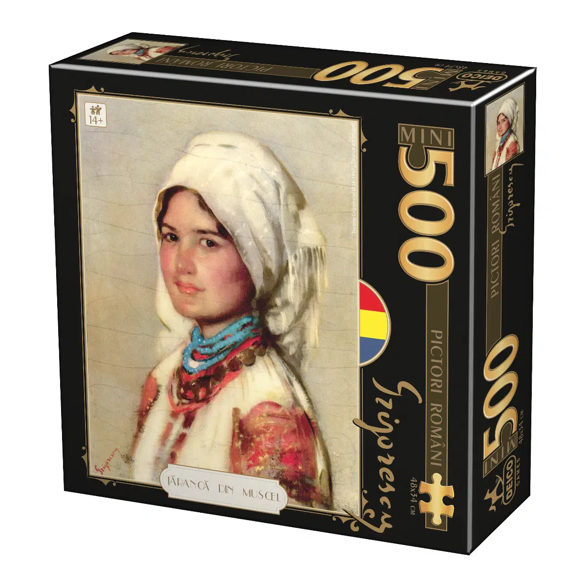 Mini Puzzle Grigorescu - Țărancă din Muscel - Puzzle 500 piese - D