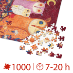 Puzzle adulți 1000 piese Kürti Andrea - Owls/Familie de Bufnițe-34815