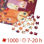 Puzzle adulți 1000 piese Kürti Andrea - Owls/Familie de Bufnițe-34815