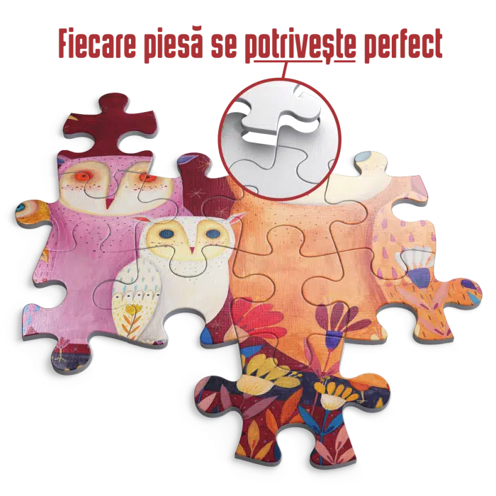 Puzzle adulți 1000 piese Kürti Andrea - Owls/Familie de Bufnițe-34816