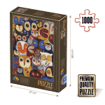 Puzzle adulți 1000 piese Kürti Andrea - Owls / Bufnițe-0