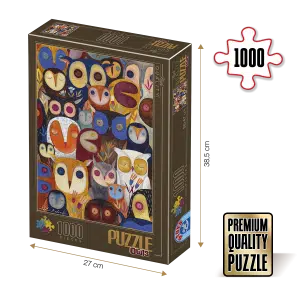 Puzzle adulți 1000 piese Kürti Andrea - Owls / Bufnițe-0