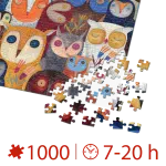 Puzzle adulți 1000 piese Kürti Andrea - Owls / Bufnițe-34821