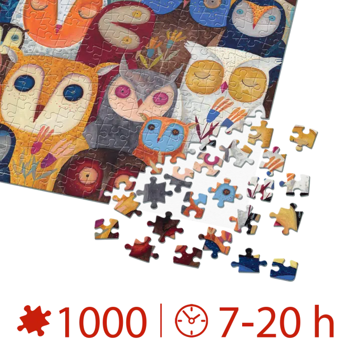 Puzzle adulți 1000 piese Kürti Andrea - Owls / Bufnițe-34821