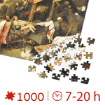 Puzzle adulți Bruegel cel Batrân - Netherlandish Proverbs/Proverbe olandeze - 1000 Piese-34109