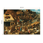 Puzzle adulți Bruegel cel Batrân - Netherlandish Proverbs/Proverbe olandeze - 1000 Piese-34107