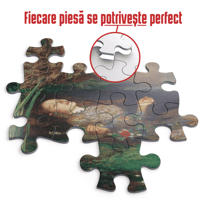 Puzzle adulti 1000 piese John Everett Millais - Ophelia -34651