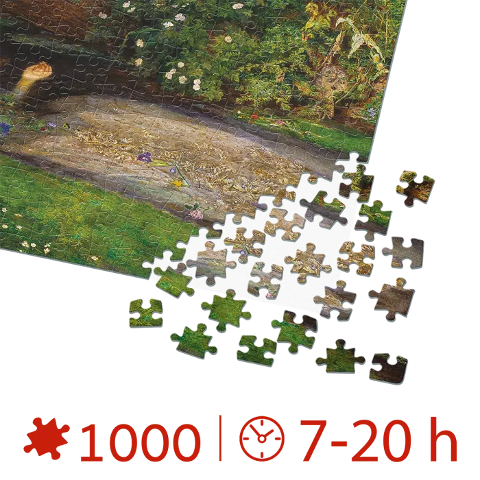 Puzzle adulti 1000 piese John Everett Millais - Ophelia -34649