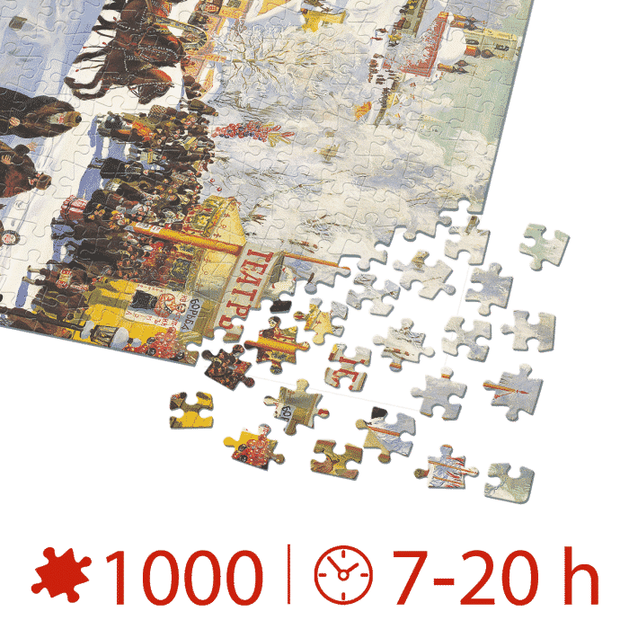 Puzzle adulti 1000 piese Boris Kustodiev - Maslenitsa -35621