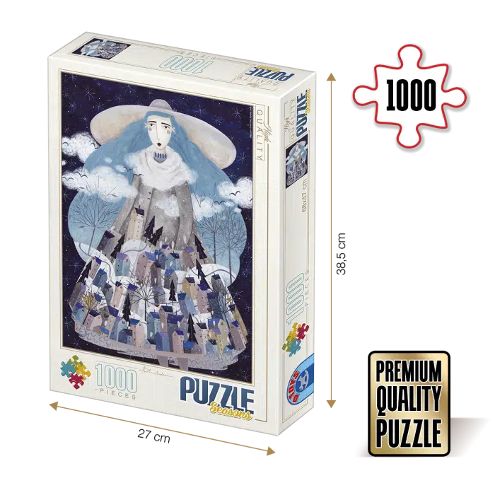 Puzzle adulți 1000 piese Kürti Andrea - Anotimpuri - Iarna -0